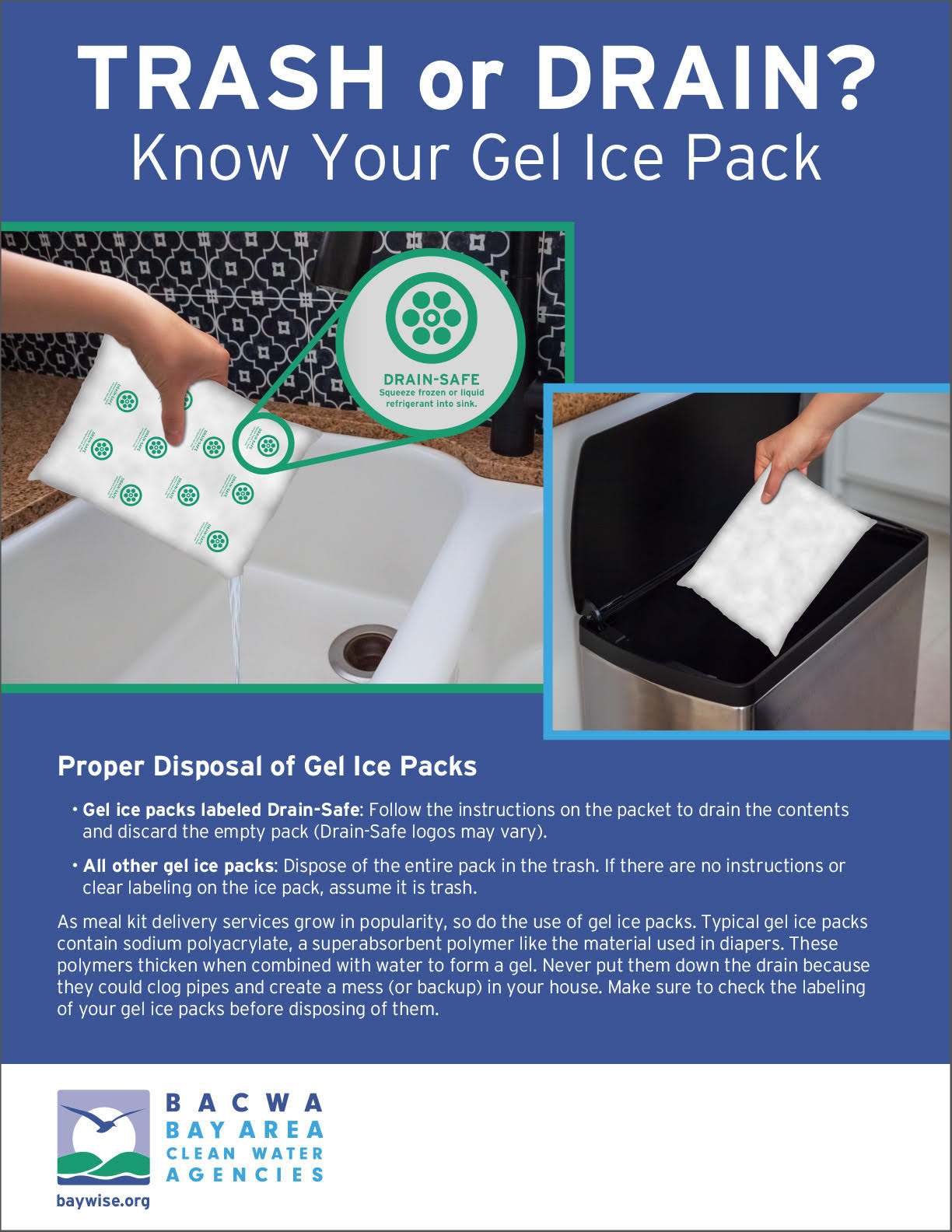 gel pack recycle, how to properly dispose and discard gel pack