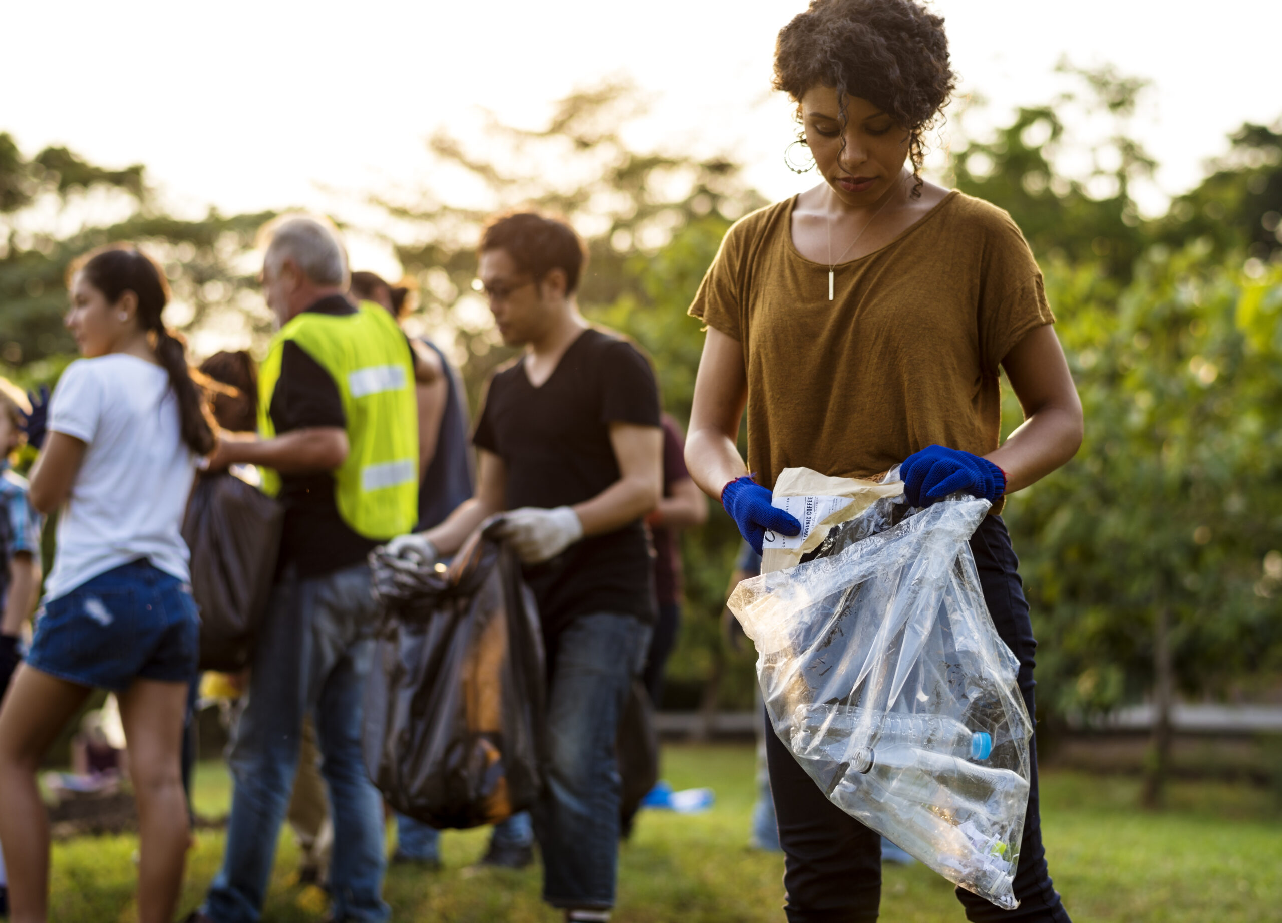 Group of diversity people volunteen charity project